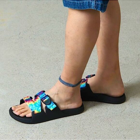 Chaco Chillos Rainbow Slide Sandals - Picture 3 of 12